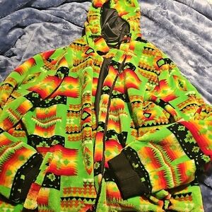 Vibrant Multicolor Hooded Jacket